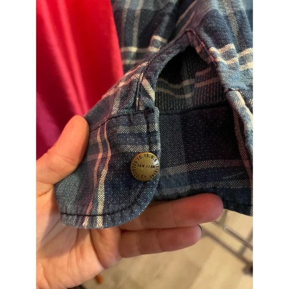 Current/Elliott Reflektor Plaid Perfect Shirt Size 2 - Picture 3 of 4